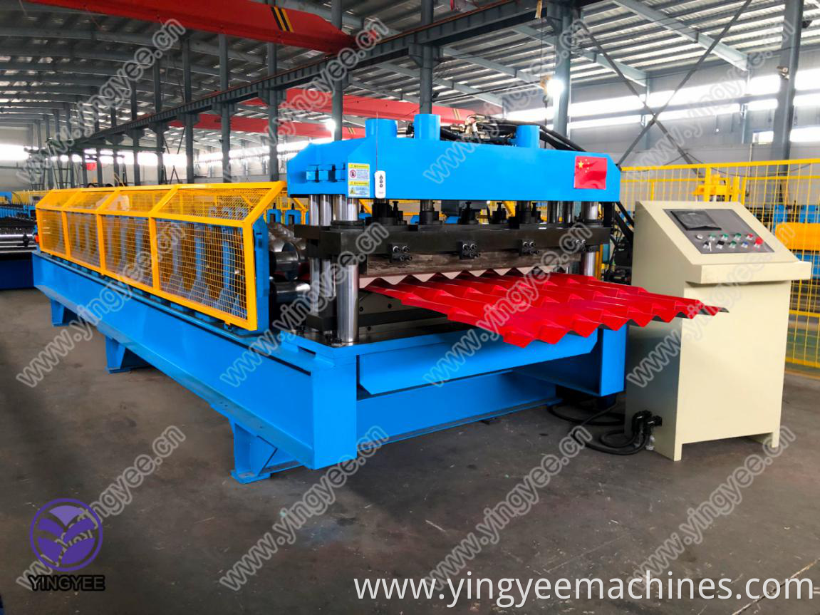 High speed glazed roof sheet roll forming machine with high productivity